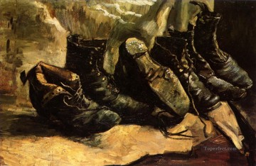 Vincent Van Gogh Painting - Three Pairs of Shoes Vincent van Gogh